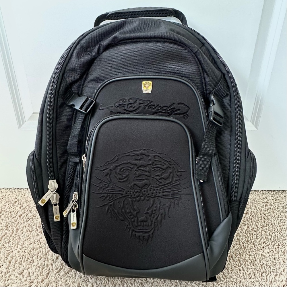 NWT Ed Hardy Black Backpack - Picture 6 of 16